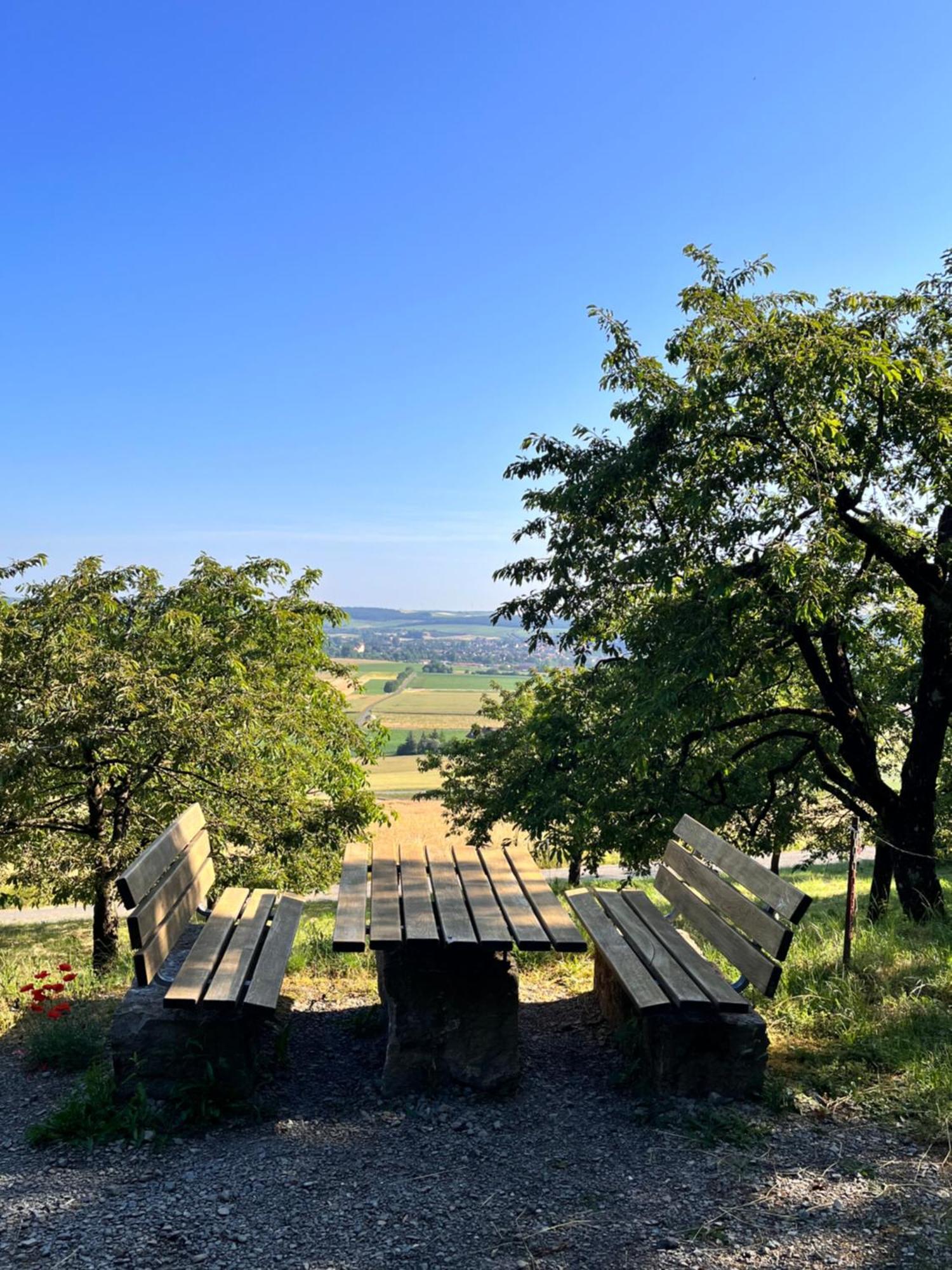 Ferienhaus Weinbergblick - Nahe Wuerzburg - 2 Schlafzimmer - Familienfreundlich - Terrasse Unterleinach Dış mekan fotoğraf